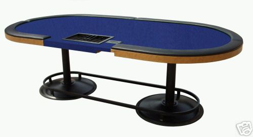 Poker Table With Pedestal Base, Dealer Spot, Dealer Tray 96 inch