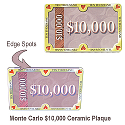 Monte Carlo $5000 Ceramic Plaque