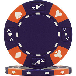Tri-Color 14 Gram Ace King Suited Chip