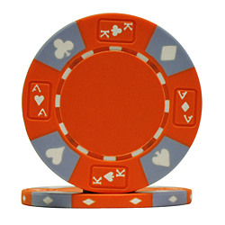 Tri-Color 14 Gram Ace King Suited Chip