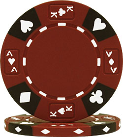 Tri-Color 14 Gram Ace King Suited Chip