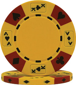 Tri-Color 14 Gram Ace King Suited Chip