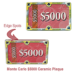 Monte Carlo $5000 Ceramic Plaque