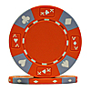 Tri-Color 14 Gram Ace King Suited Chip