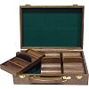Wood Walnut Case Holding 300 Chips