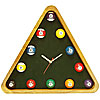Pool Rack Quartz Clock with Solid Wood Frame