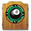 8-Ball Dart Cabinet includes Darts and Board