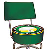Nine Ball Padded Bar Stool with Back