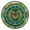 Colorado State University Neon Clock - 14 inch Diameter
