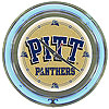 University of Pittsburgh Neon Clock - 14 inch Diameter