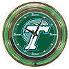 Tulane University Neon Clock - 14 inch Diameter