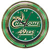 University of North Carolina Charlotte Neon Clock - 14 inchs