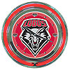 University of New Mexico Neon Clock - 14 inch Diameter