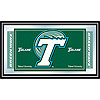 Tulane University Logo and Mascot Framed Mirror