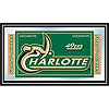 U of North Carolina Charlotte Logo and Mascot Framed Mirror