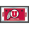 University of Utah Logo and Mascot Framed Mirror