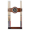 Army Wood and Mirror Wall Cue Rack