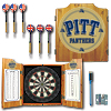 University of Pittsburgh Dart Cabinet with Darts and Board