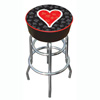 Four Aces Heart Logo Padded Bar Stool