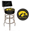 University of Iowa Padded Bar Stool with Back