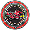 Illinois State University Neon Clock - 14 Inch Diameter