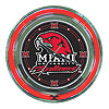 Miami University, Ohio Neon Clock - 14 inch Diameter