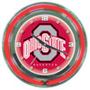 Ohio State University Neon Clock - 14 inch Diameter