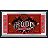 Brown University Logo and Mascot Framed Mirror