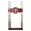 Texas A&M University 2 piece Wood and Mirror Wall Cue Rack