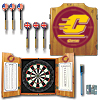 Central Michigan University Dart Cabinet w/ Darts and Board