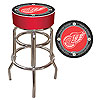 NHL Vintage Detroit Redwings Padded Bar Stool