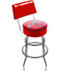 NHL Washington Capitals Padded Bar Stool with Back