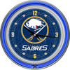 NHL Buffalo Sabres Neon Clock - 14 inch Diameter