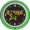NHL Dallas Stars Neon Clock - 14 inch Diameter