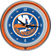 NHL New York Islanders Neon Clock - 14 inch Diameter