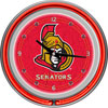 NHL Ottawa Senators Neon Clock - 14 inch Diameter