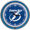 NHL Tampa Bay Lightning Neon Clock - 14 inch Diameter