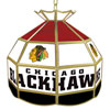 NHL Chicago Blackhawks Stained Glass Tiffany Lamp - 16 inch diameter
