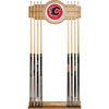 NHL Calgary Flames 2 piece Wood and Mirror Wall Cue Rack