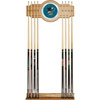 NHL San Jose Sharks 2 piece Wood and Mirror Wall Cue Rack