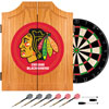 NHL Chicago Blackhawks Dart Cabinet includes Darts and Board