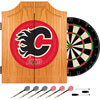 NHL Calgary Flames Dart Cabinet includes Darts and Board