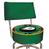 Rack'em 8-Ball Padded Bar Stool with Back