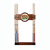Texas Hold 'em 2 piece Wood and Mirror Wall Cue Rack