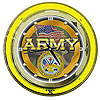 United States Army Neon Clock - 14 inch Diameter