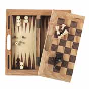 Mainstreet Classics 3-In-1 Wood Game / Chess - Checkers - Backgammon, 55-0202
