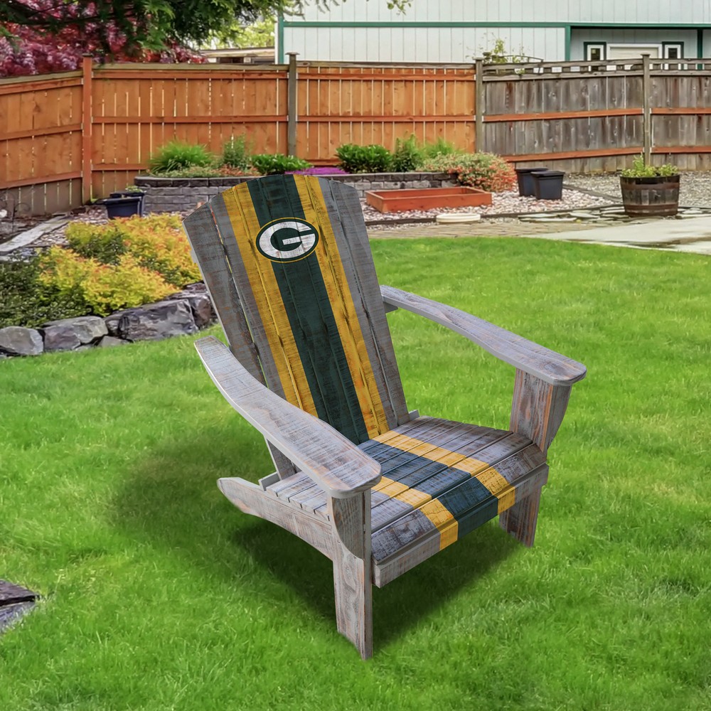NFL Green Bay Packers Wood Adirondack Chair AmericanGamingSupply