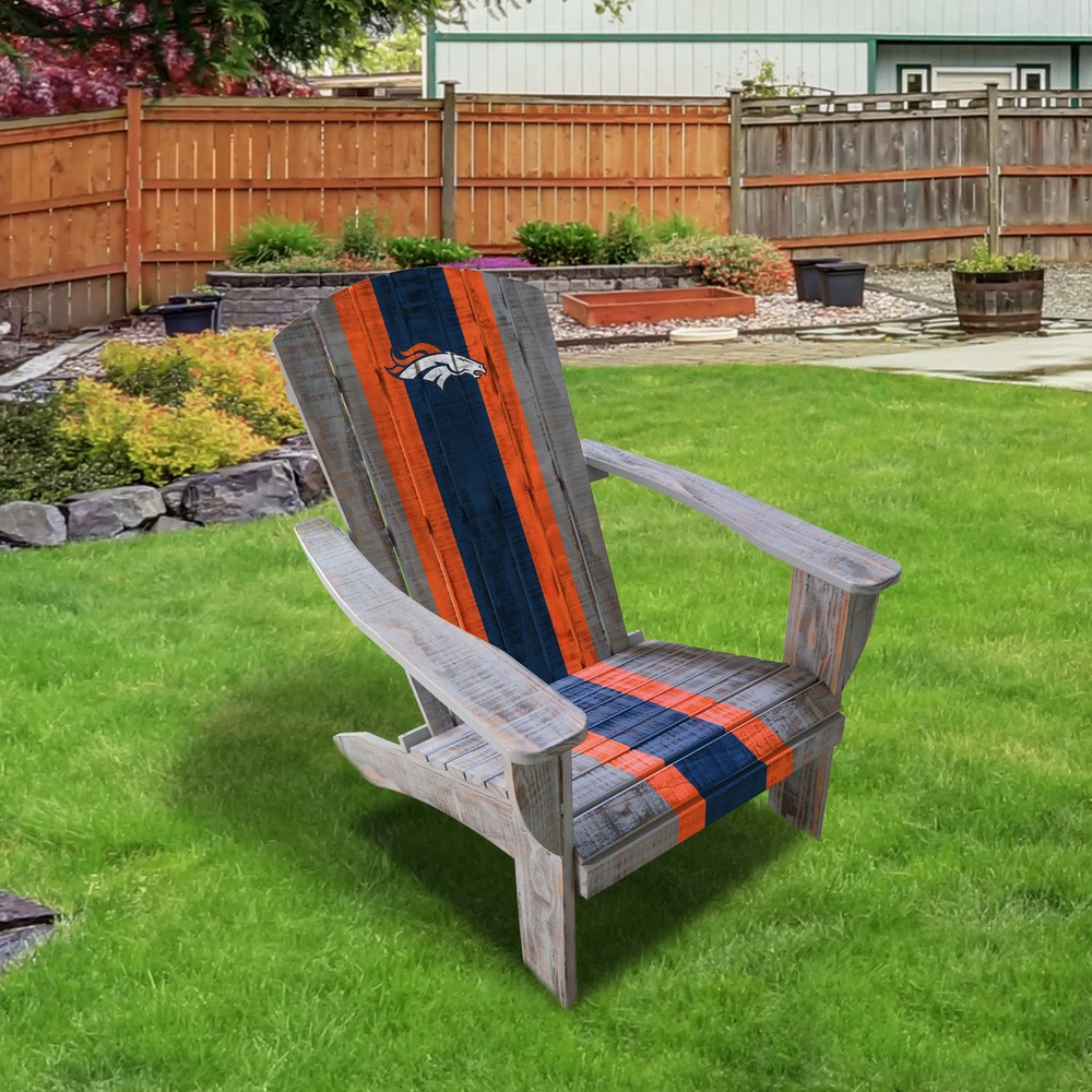 NFL Denver Broncos Wood Adirondack Chair AmericanGamingSupply