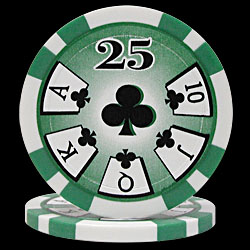 GREEN (25) 11.5 gram HIGH ROLLER Poker Chip