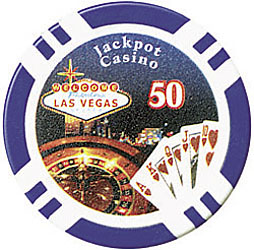 11.5G Jackpot Casino Clay Chips $50